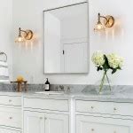 Vintage Glass Floral Vanity Light | Bathroom Lights Over Mirror | Pinglighting