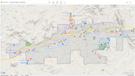 Gallup, New Mexico Map