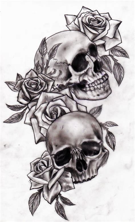 Skull and roses by CalebSlabzzzGraham on DeviantArt