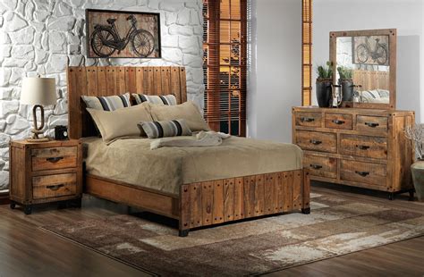 Rustic Bedroom Furniture Sets : Modern Rustic 4 Piece Twin Bedroom Set - Broadmore | RC ...