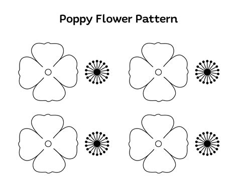 Poppy Flower Template