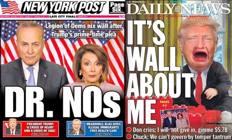 NY Daily News and NY Post Covers on Trump's Speech