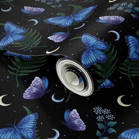 Blue Morpho Butterfly Wallpaper | Spoonflower