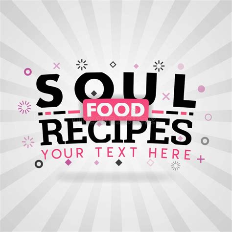 Soul Food Recipes for Healthy and Fresh Foods Stock Vector ...