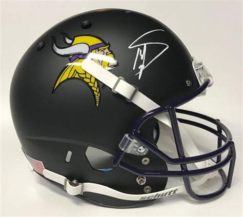 Stefon Diggs Signed Vikings Matte Black Full-Size Helmet (JSA COA) | Pristine Auction