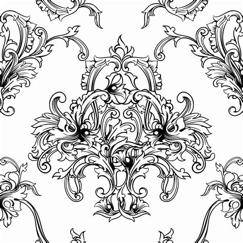 Seamless vector background. Baroque pattern. 296596 Vector Art at Vecteezy