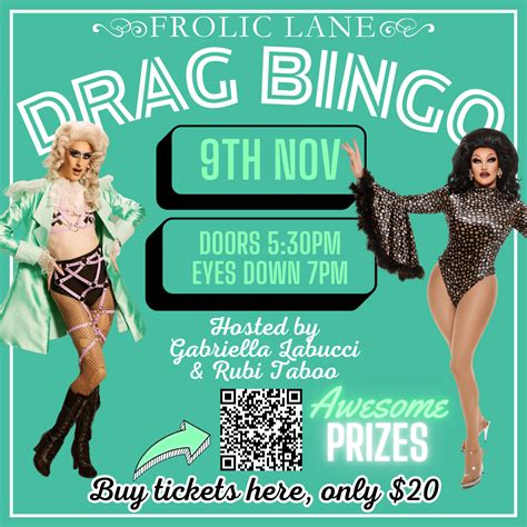 Drag Bingo @ Frolic Lane Warrnambool Tickets, Frolic Lane - Cocktail ...