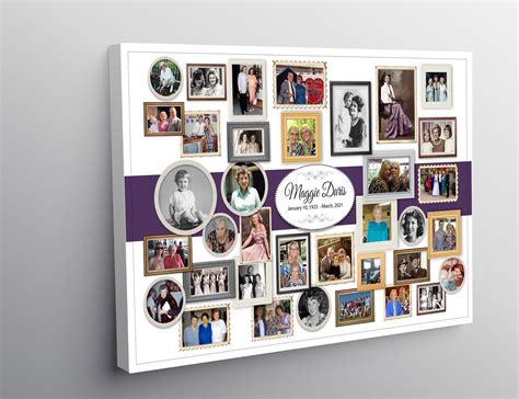 Funeral Memorial Photo Collage Funeral Display Funeral | Etsy