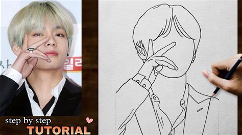 How to draw BTS V easy - Drawing Tutorial | YouCanDraw - YouTube