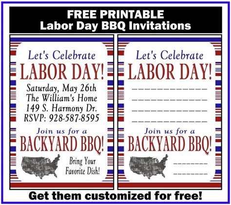 Labor Day BBQ Printable Invitation - Printables 4 Mom