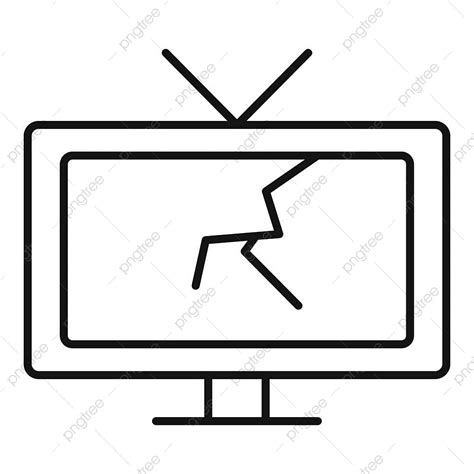 Broken Tv Clipart PNG Images, Broken Tv Set Icon, Design, On, Computer PNG Image For Free Download