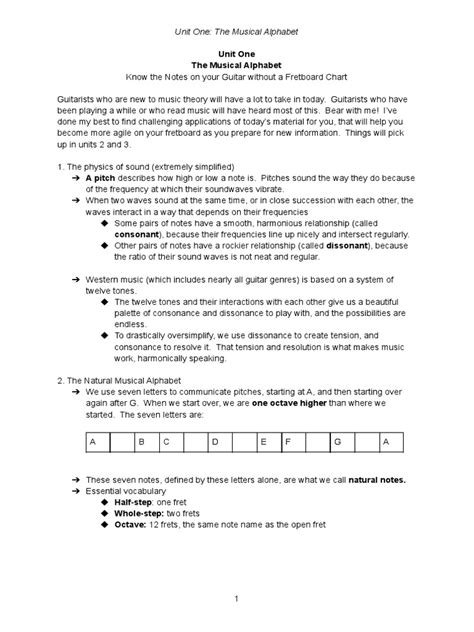 Guitar Theory Fretboard PDF | PDF | Scale (Music) | Elements Of Music