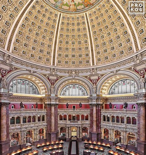 Library of Congress Main Reading Room - Framed Photograph by Andrew Prokos