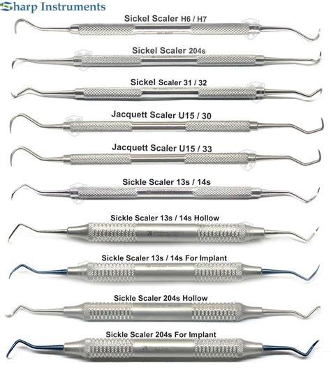 Sickle Scaler Anterior Posterior Hygiene Sickle Scalers Dental Steel ...