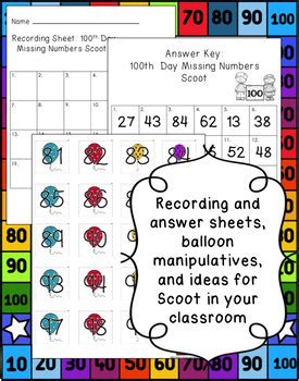 100th Day of School Math Activities Math Games by Dynamic Learning Resources