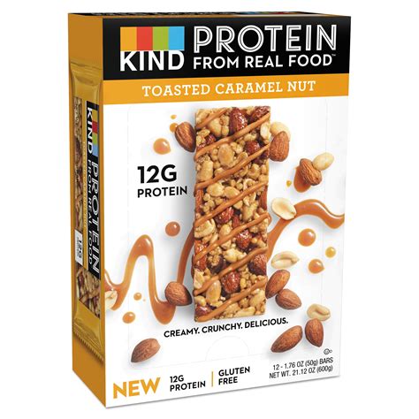 KIND Protein Bars, Toasted Caramel Nut, 1.76 oz, 12/Pack 26041 602652208034 | eBay