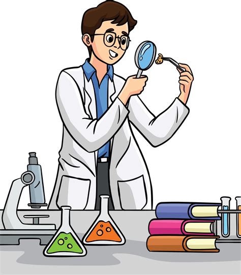 Scientist Cartoon Colored Clipart Illustration 23058909 Vector Art at Vecteezy