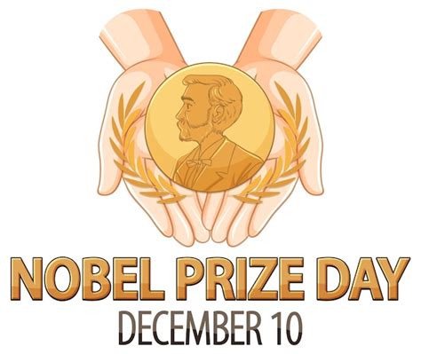 Free Vector | Nobel Prize Day text for banner or poster design