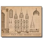 Salt Lake City Temple Blue Prints Drawings by Truman Angell - LDS Temple Art | Salt lake temple ...