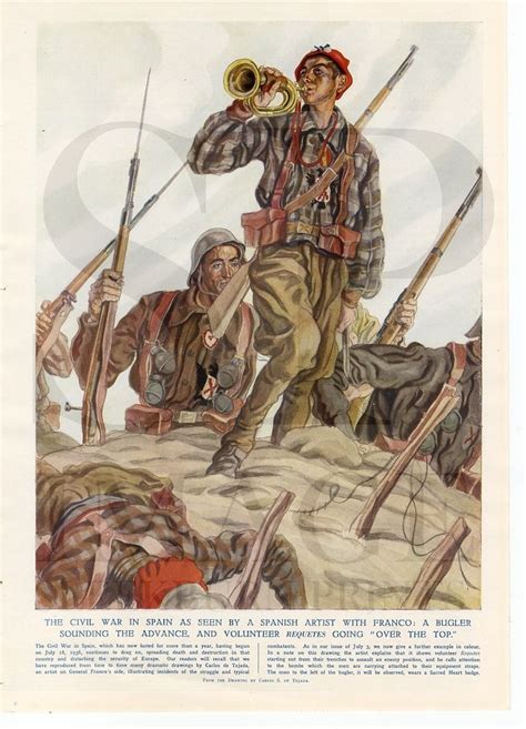 THE SPANISH CIVIL WAR Illustrations from an original newspaper of the ...