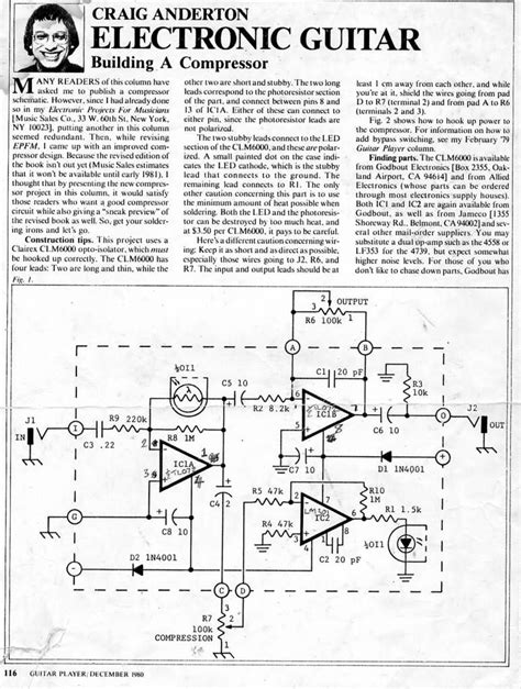 Guitar Compressor Pedal Schematic