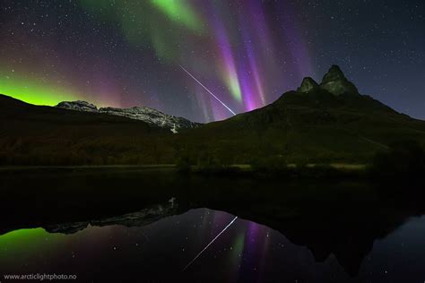 Fires in the Sky: Aurorae and Meteor Photo by Ole Salomonsen - Universe Today