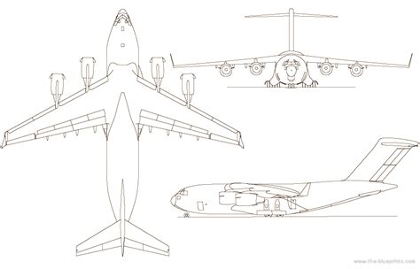 Boeing C-17 Globemaster III aircraft - drawings, dimensions, figures | Download drawings ...
