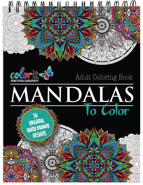 Mandala Coloring Book With Hardback Covers & Spiral Binding – ColorIt