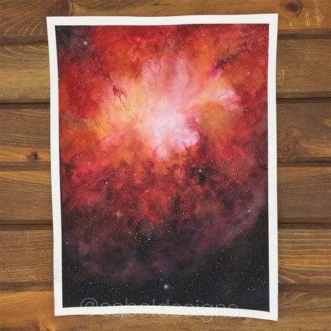 Red Galaxy Painting at PaintingValley.com | Explore collection of Red ...