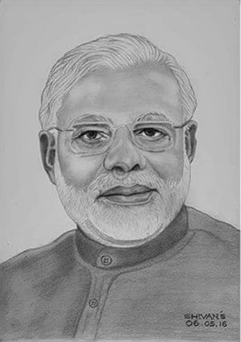 Narendra Modi Pencil Sketch | Pencil Art Drawing