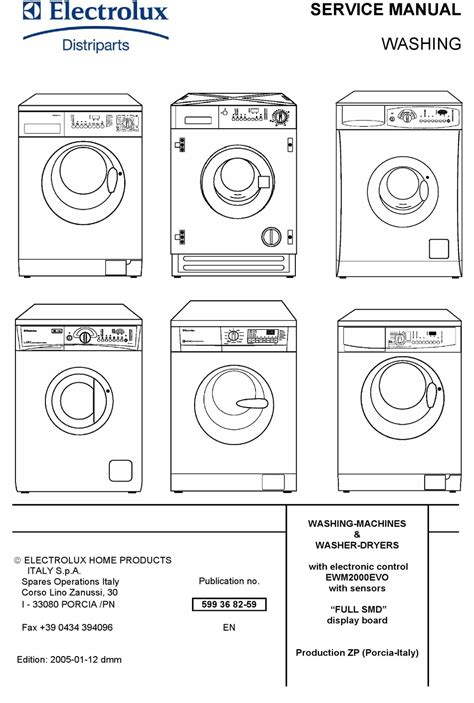 ELECTROLUX WASHING-MACHINES & WASHER-DRYERS SERVICE MANUAL Pdf Download | ManualsLib