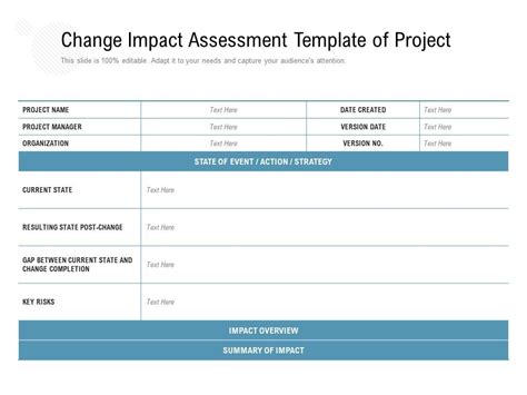 Change Management Impact Assessment Template - prntbl ...