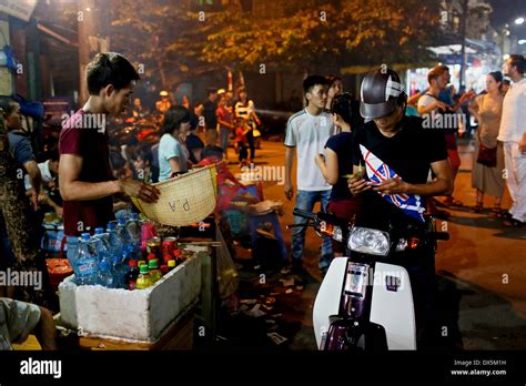 Night market in the old quarter of Hanoi. Hanoi, Vietnam, South East Asia Stock Photo - Alamy