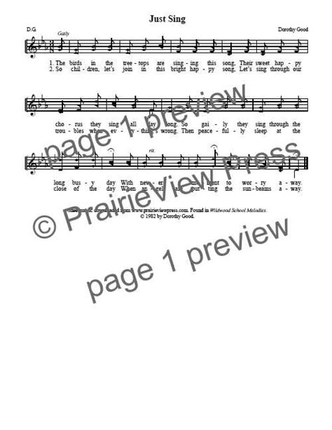 Song: Just Sing | PrairieView Press