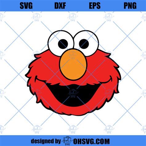 Elmo SVG,Elmo Face SVG, The Muppets SVG PNG DXF Cut Files For Cricut - ohsvg