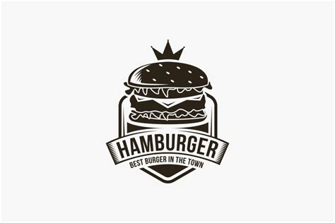 Vintage retro hamburger burger logo