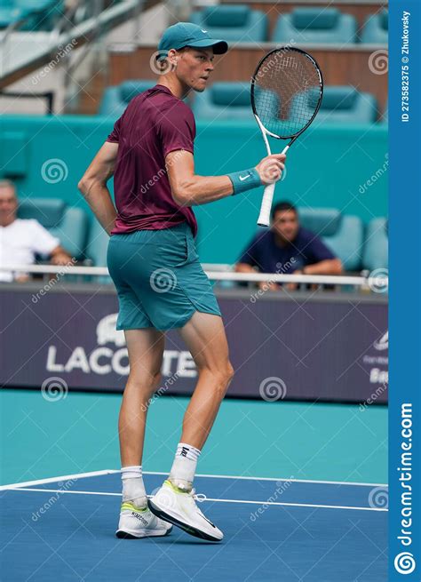 Jannik Sinner of Italy in Action during Quarter-final Match Against ...