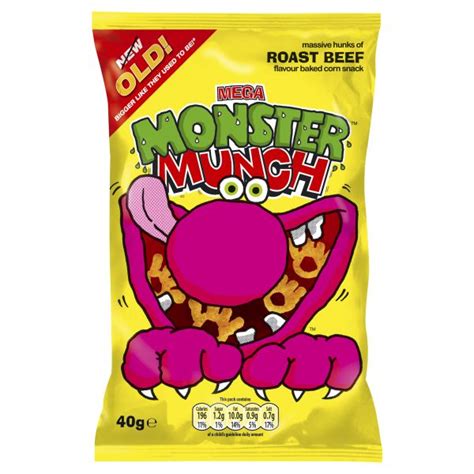 Walkers Mega Monster Munch Roast Beef Snacks 40 g | Approved Food