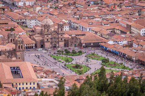 Pictures : cusco peru | Aerial view of Plaza de Armas in Cusco, Peru — Stock Photo ...