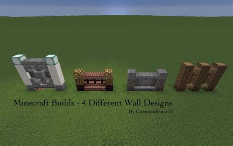 Minecraft wall design | Ideias de minecraft, Minecraft, Edifícios minecraft