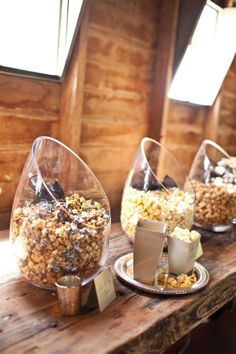 44 Exciting Popcorn Bar Ideas For Your Wedding - Weddingomania