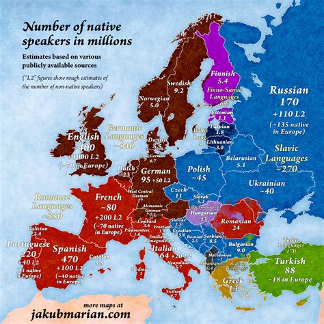 Map Of Languages Spoken In Europe - Draw A Topographic Map