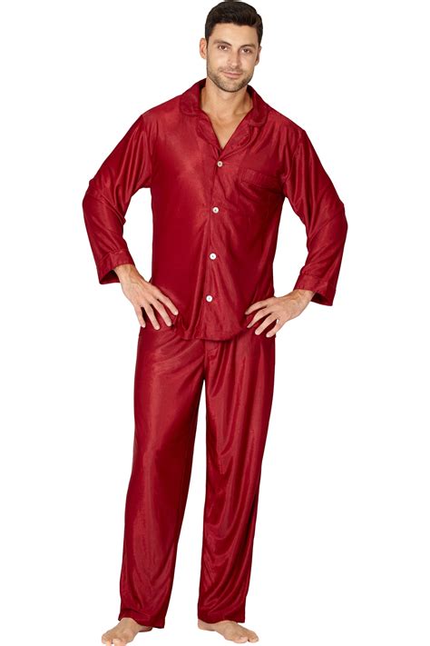 Intimo Mens Classic Tricot Pajama Set, Burgundy, Small - Walmart.com