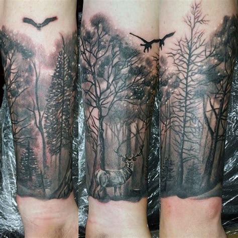 100 Forest Tattoo Designs For Men - Masculine Tree Ink Ideas