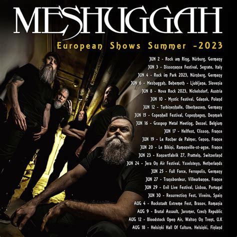 Meshuggah Concert Tickets: 2023 Live Tour Dates | Bandsintown