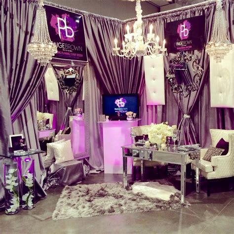 Pink bride bridal show booth, Nashville, Tennessee Wedding planner, silver and purple, Paige ...