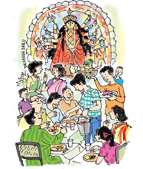 Ghosts of Pujas past | Bengali art, Drawing illustrations, Character illustration