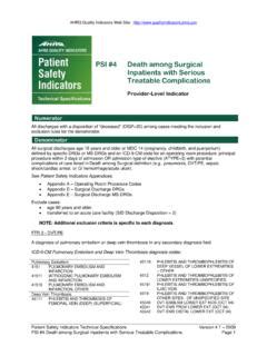 PSI #4 Death among Surgical Inpatients with Serious ... / psi-4-death-among-surgical-inpatients ...