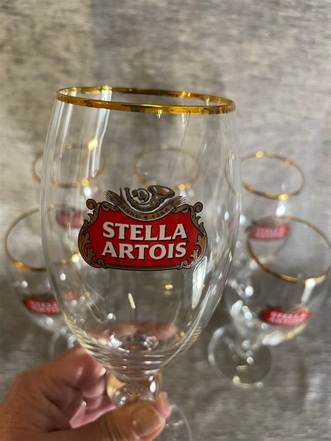 6 Stella Artois Glasses 188 - Etsy