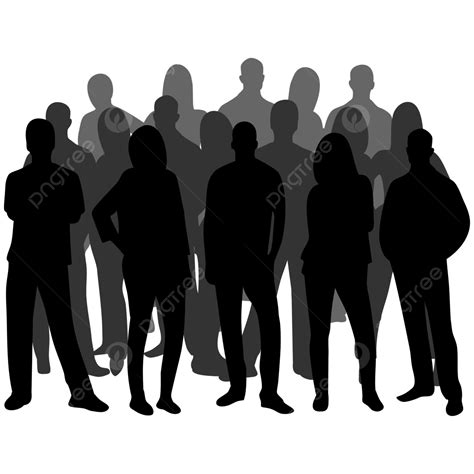 Group People Silhouette PNG Free, Group Of People Silhouette, Group ...